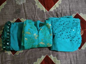 Flared Plazzo with Embroidered Kurti