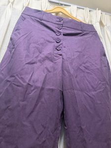Purple Wide Leg Pants