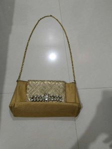 Golden Embellished Clutch