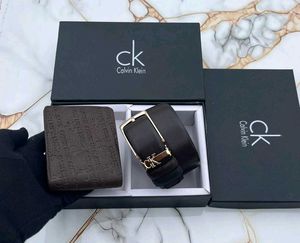 CK PREMIUM QUALITY BELT+ WALLET COMBO WITH BOX