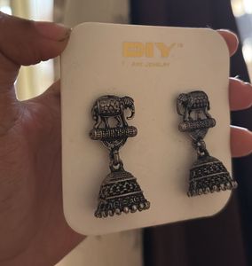 Elephant Jhumka Earrings