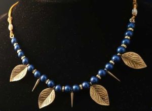 Blue Beaded Necklace and Hip Belt