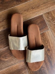 Gold Wedge Sandals (36 Size)