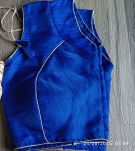 Elegant Blue Saree Blouse