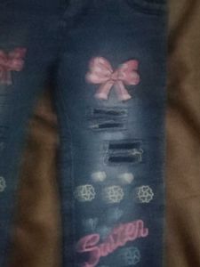 Girls &#34;Sister&#34; Embellished Jeans
