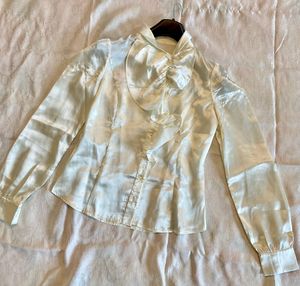 Satin Cream Shirt 🤍