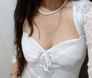 White Lace Sleeve Dress