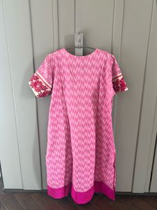 Pink Embroidered Kurta