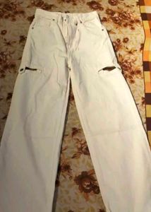 White Cutout Jeans