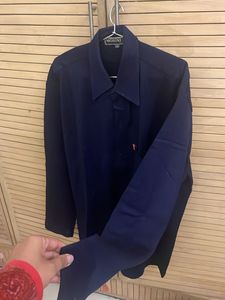Men’s Woolen Navy Blue Shirt, 42