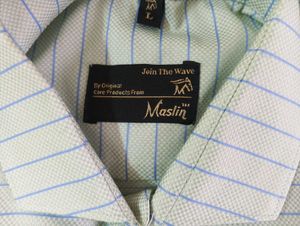 MEN&#39;S SEA GREEN STRIPED SHIRT