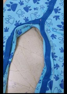 Cute Baby Blue Footed romper