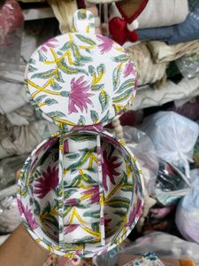 Embroidered Floral Print Jewellery Box