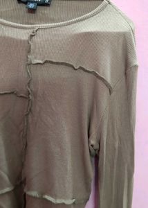 Missguided Tan Crop Top