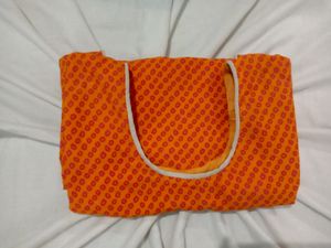 Orange Clr Kurthi Round Neck