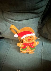 Gingerbread Man Christmas Felt Bag