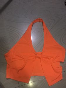 Orange Halter Top