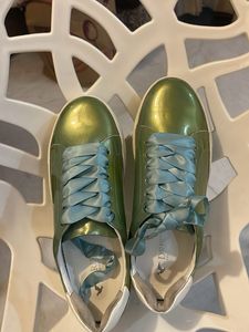 Dries Van Noten Green Patent Sneakers