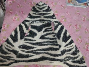 Zebra Print Fuzzy Cardigan