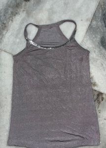 Gray Sleeveless Top