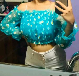 Floral Tube Top🩵🩵