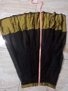 Elegant Brown &amp; Gold Pattupavada Set New