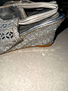 Silver Embellished Heels