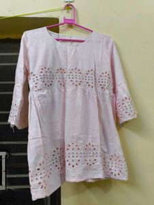 Pink Embroidered Top
