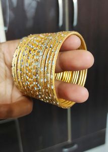 Metal Golden Bangles Set Of 20 Pcs