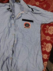 Boys Blue Checkered Shirt