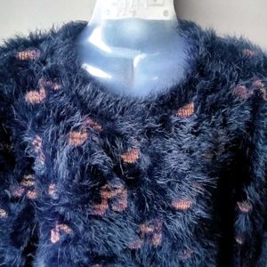 Blue Fuzzy Sweater