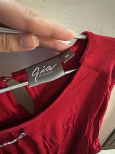 red/Maroon Top with Detail