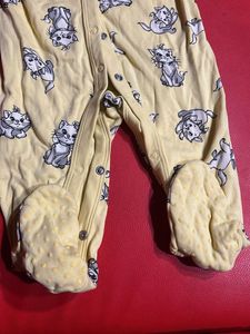 Cute Kitten Print Baby Romper