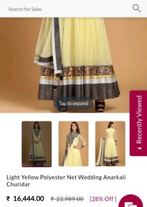 Yellow Anarkali Suit For Women