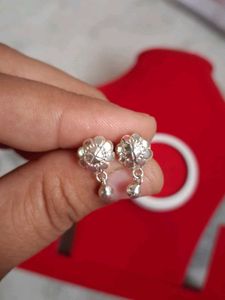 Silver Flower Drop Earrings 92.5 Hallmark
