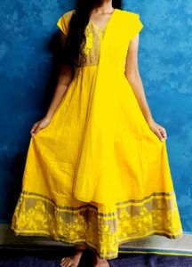 Yellow Anarkali Kurta Set 💛