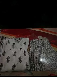 Black & White Printed Kurti
