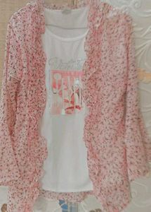 Women Flower Print Jacket Top