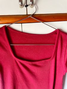Maroon Crop Top