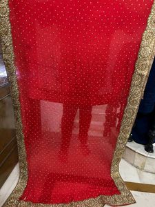 Red &amp; Gold Embellished Suit