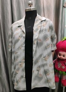 Floral Print Tie-Up Shirt