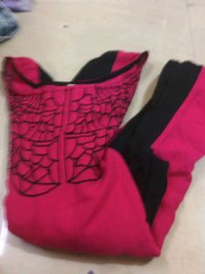 Pink &amp; Black Long Sleeve Kurti XS