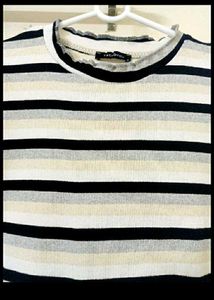 Trendyol striped fitted bodycon dress