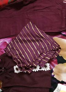 Maroon Kurta set