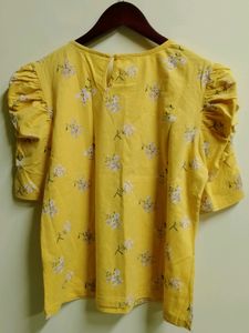Harpa Yellow Floral Print Top (Woman)