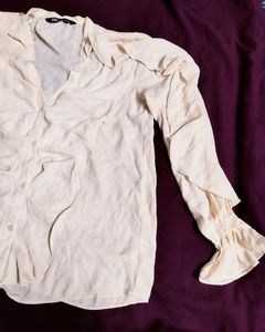 Zara Off White Dress Shirt