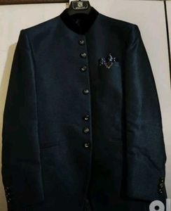 Elegant Navy Bandhgala Blazer