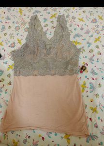 Lace Detail Cami Top savana/ mango