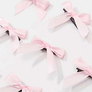 Cute Pink Bow Hair Clips