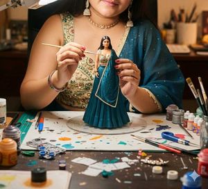 🔥 Designer Blue Lahenga 🔥